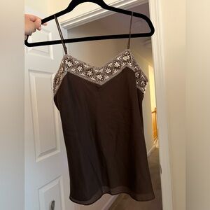 Abercrombie and fitch brown top size small